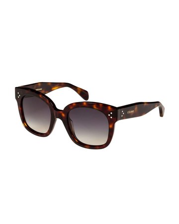 Celine Square Polarized Acetate Sunglasses, Blue Pattern | Neiman Marcus