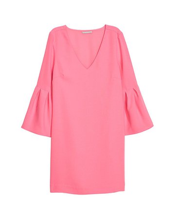 H&M Pink bell-sleeve dress