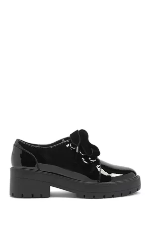 Faux Patent Leather Platform Oxfords | Forever 21