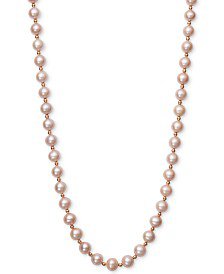 Macy's Pink Cultured Freshwater Pearl (8-1/2mm), Morganite (3/4 ct. t.w.) and Diamond Accent Drop Earrings in 14k Rose Gold - Earrings - Jewelry & Watches - Macy's