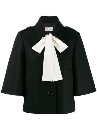 Red Valentino REDValentino contrast pussybow jacket $790 - Shop AW19 Online - Fast Delivery, Price