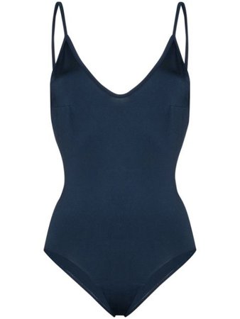 Shop blue PRISM² Flawless V-neck bodysuit with Express Delivery - Farfetch