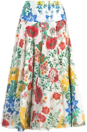 Aster floral print skirt