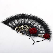 red and black victorian fan - Google Search