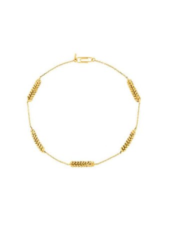 Metallic Aurelie Bidermann Five Wheat Cobs necklace WHECO01MG - Farfetch