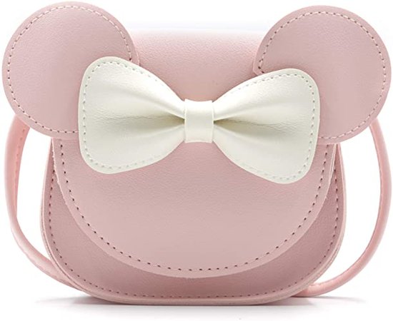 Amazon.com: HXQ Little Mouse Ear Bow Crossbody Purse,PU Shoulder Handbag for Kids Girls Toddlers(Pink) : Clothing, Shoes & Jewelry