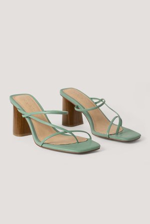 Strappy Stiletto Sandals Blue | na-kd.com