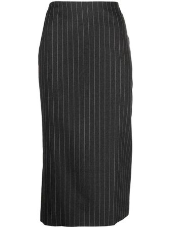 Versace mid-length Pinstripe Skirt - Farfetch