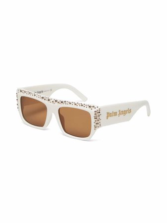 Palm Angels Casablanca Studded square-frame Sunglasses - Farfetch