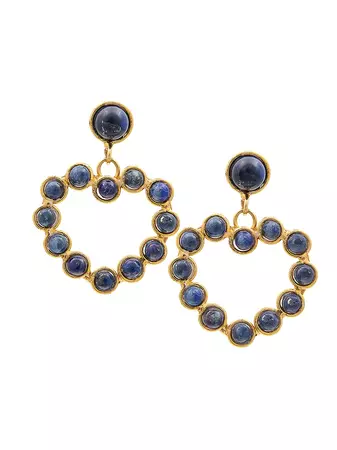 Shop Sylvia Toledano Love 22K Gold-Plated & Lapis Lazuli Drop Earrings | Saks Fifth Avenue