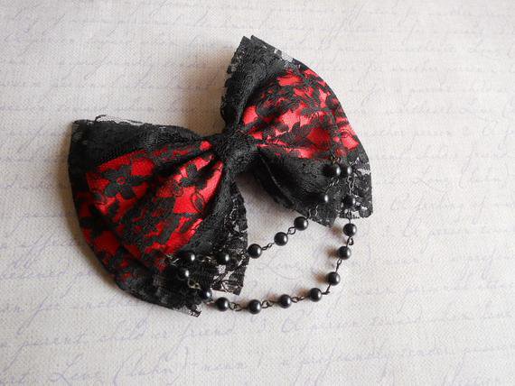 Gothic Lolita Lace Hair Bow