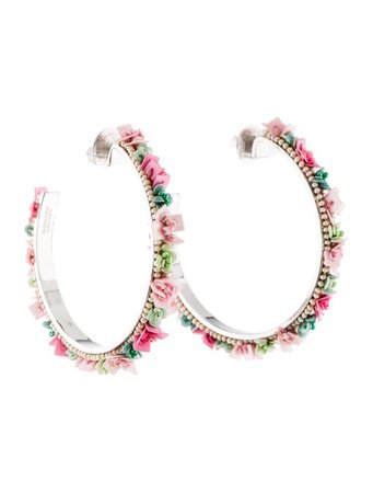 Mignonne Gavigan Julia Flower Hoop Earrings - Earrings - WMGNN20186 | The RealReal