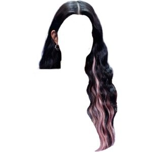hair w/ pink highlights