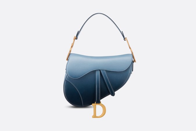 Saddle Bag Indigo Blue Gradient Calfskin - Bags - Women's Fashion | DIOR