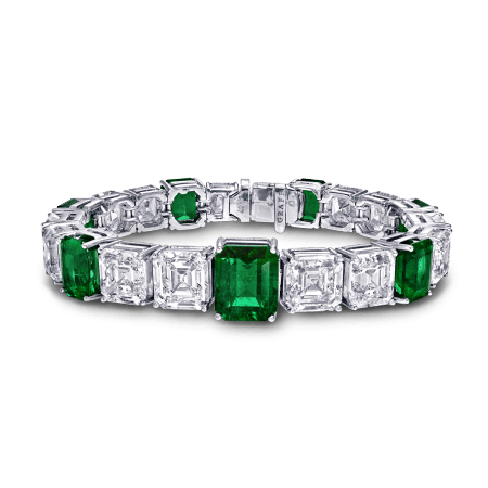 Graff, Emerald and diamond bracelet