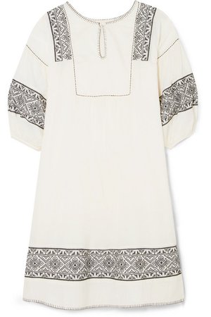 The Great | The Lovely embroidered cotton-gauze dress | NET-A-PORTER.COM