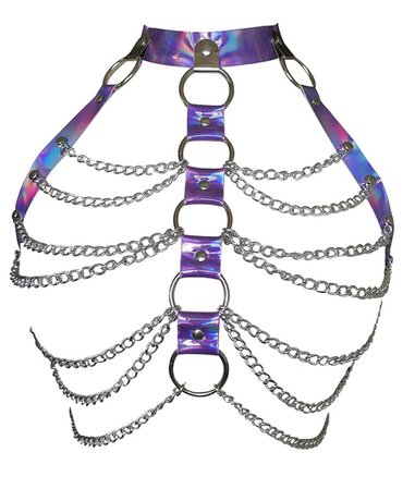 purple chest harness