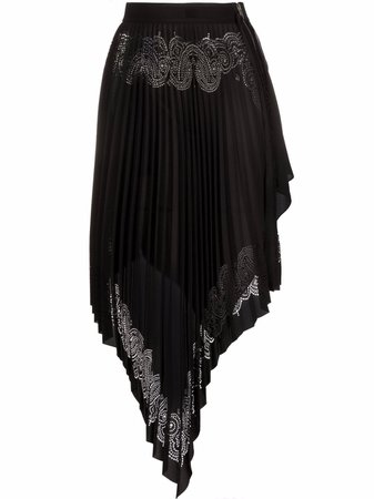 Givenchy Pleated Asymmetric Skirt - Farfetch