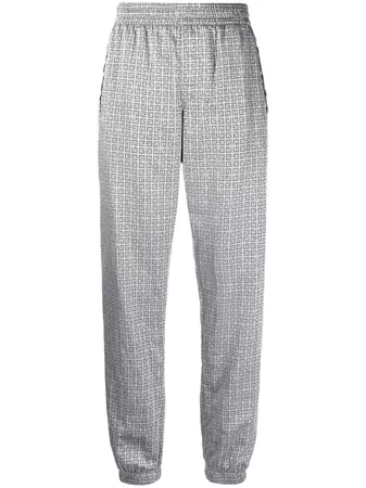 Givenchy Grey Monogram Cuffed Track Pants
