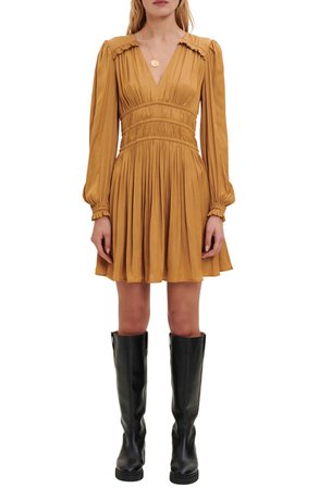 maje Rianne Long Sleeve Minidress | Nordstrom