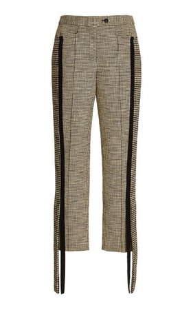 Eckland Paneled Houndstooth Cotton-Blend Skinny Pants By Hellessy | Moda Operandi