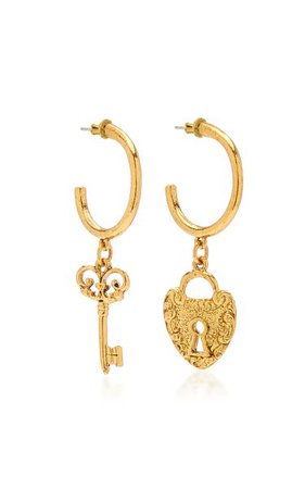 Lock & Key Hoop Earrings By Jennifer Behr | Moda Operandi
