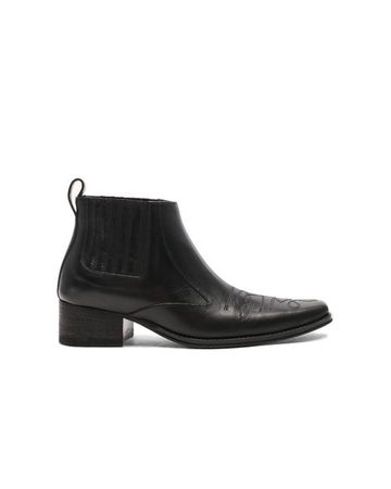 Lyst - Haider Ackermann Leather Low Boots in Black
