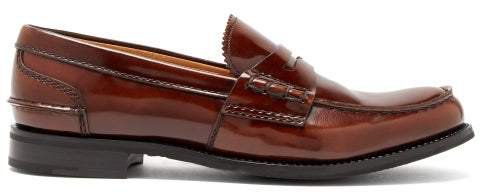 Pembrey Leather Penny Loafers - Womens - Tan