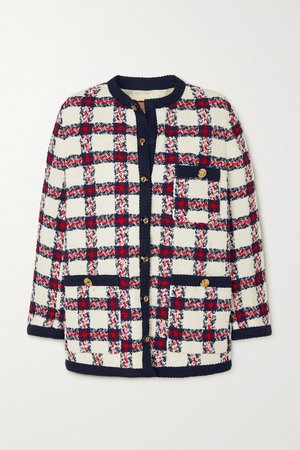 White Checked tweed jacket | Gucci | NET-A-PORTER