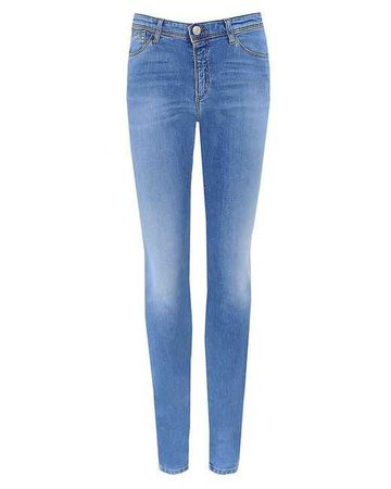 Lyst - Armani J28 Five Pocket Skinny Jeans in Blue