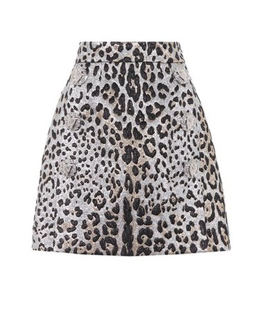 Leopard-printed miniskirt