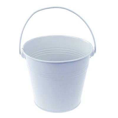 white tin bucket