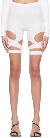 White Organic Cotton Shorts by Ottolinger