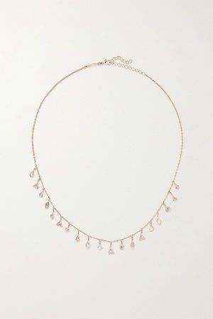 Rose gold 14-karat rose gold diamond necklace | Jacquie Aiche | NET-A-PORTER