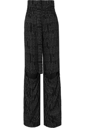 Unravel Project | Cutout jacquard straight-leg pants | NET-A-PORTER.COM