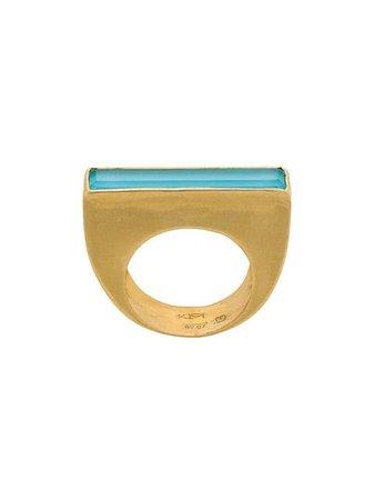Katerina Makriyianni Turquoise Baguette ring $173 - Buy Online SS18 - Quick Shipping, Price