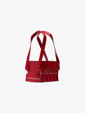 Y/Project Red mini accordion cross body bag | Browns