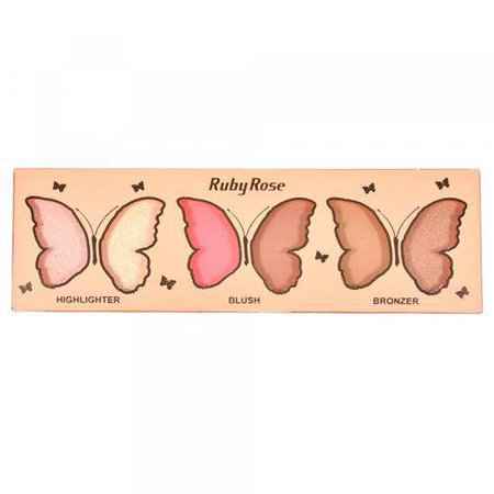 Paleta Ruby Rose Face Kit Butterfly Highlighter / Blush / Bronzer Hb-7519 nas Lojas Americanas.com