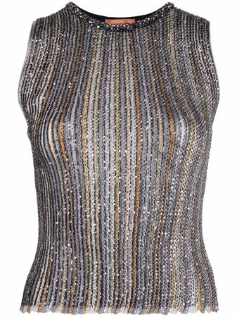 Shop Missoni sequinned tank top with Express Delivery - FARFETCH