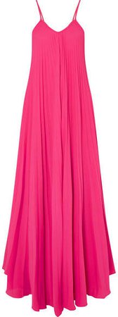 Adriana Degreas - Le Fleur Oversized Pleated Crepe Jumpsuit - Pink