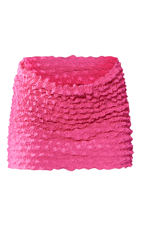 pink Textured Skirt