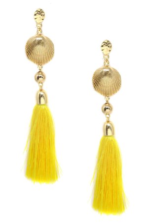 earning with yellow tassels