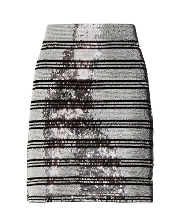 Sequin Stripe Mini Skirt-derek lam 10 crosby