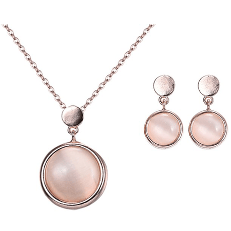 Opal pink jewelry set