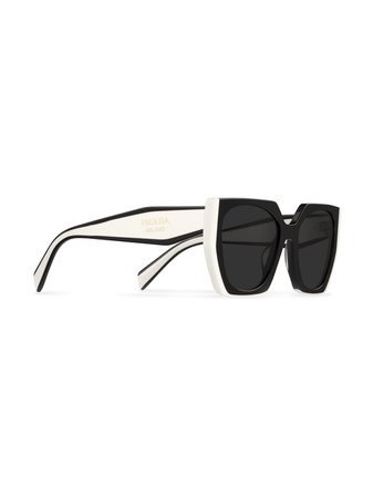 Shop Prada Eyewear oversize hexagonal-frame sunglasses with Express Delivery - FARFETCH