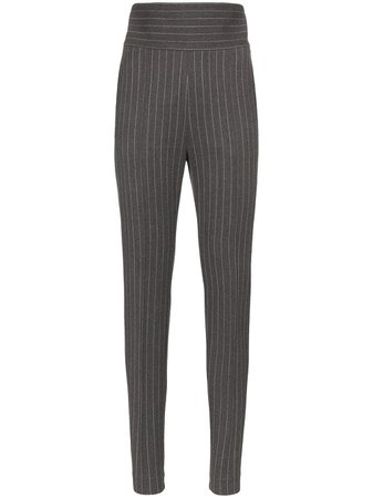 Alexandre Vauthier High-Waisted Pinstripe Trousers | Farfetch.com