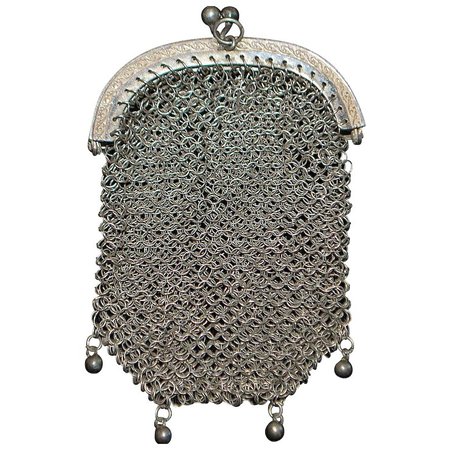 French Silver Chatelaine Coin Purse - 1900 : Antique World USA | Ruby Lane