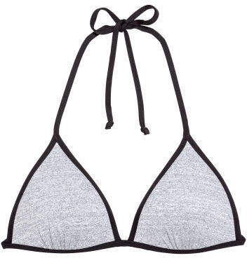 Push-up Triangle Bikini Top - Gray