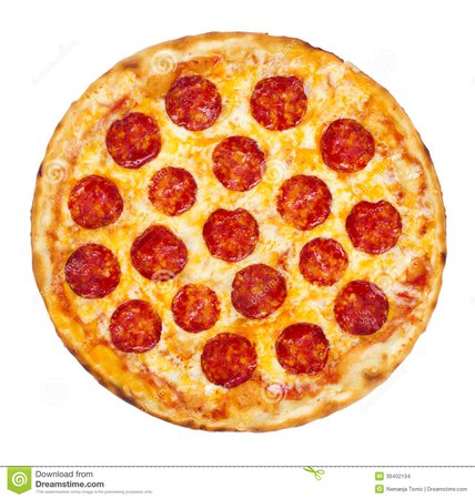Pepperoni Pizza stock photo. Image of nobody, junk, eating - 30402134