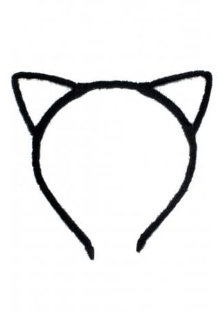 Black Furry Cat Ear Headband | Attitude Clothing